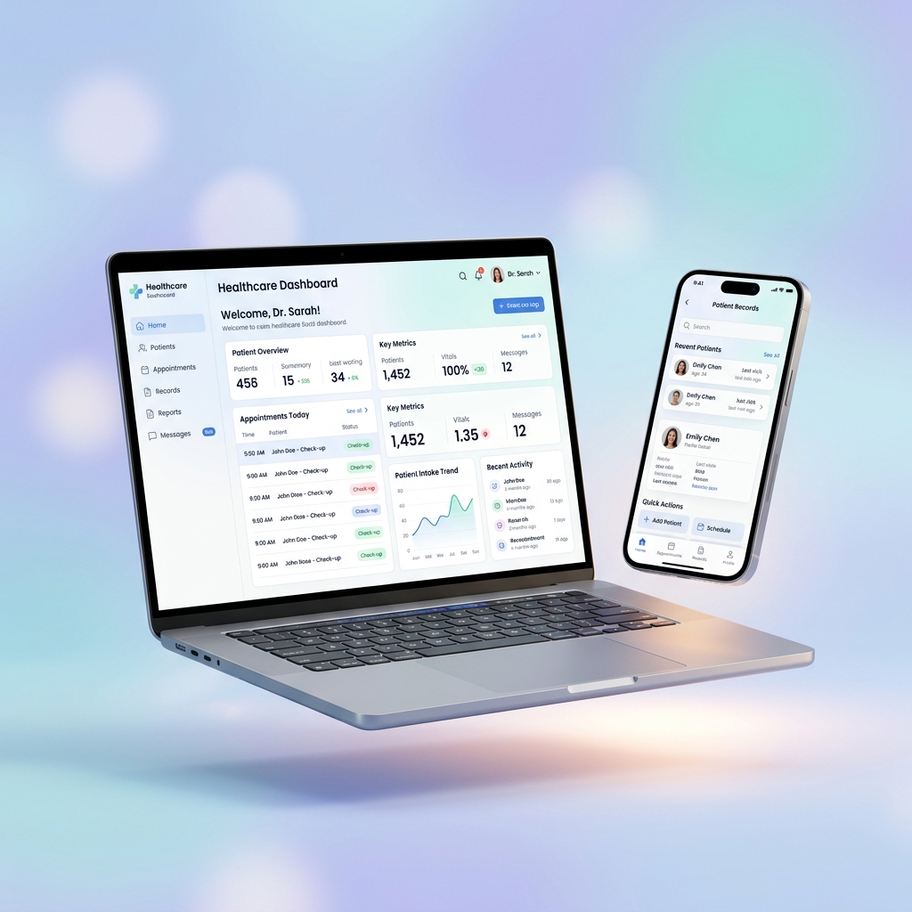 AmbiScript platform across laptop, tablet and mobile screens